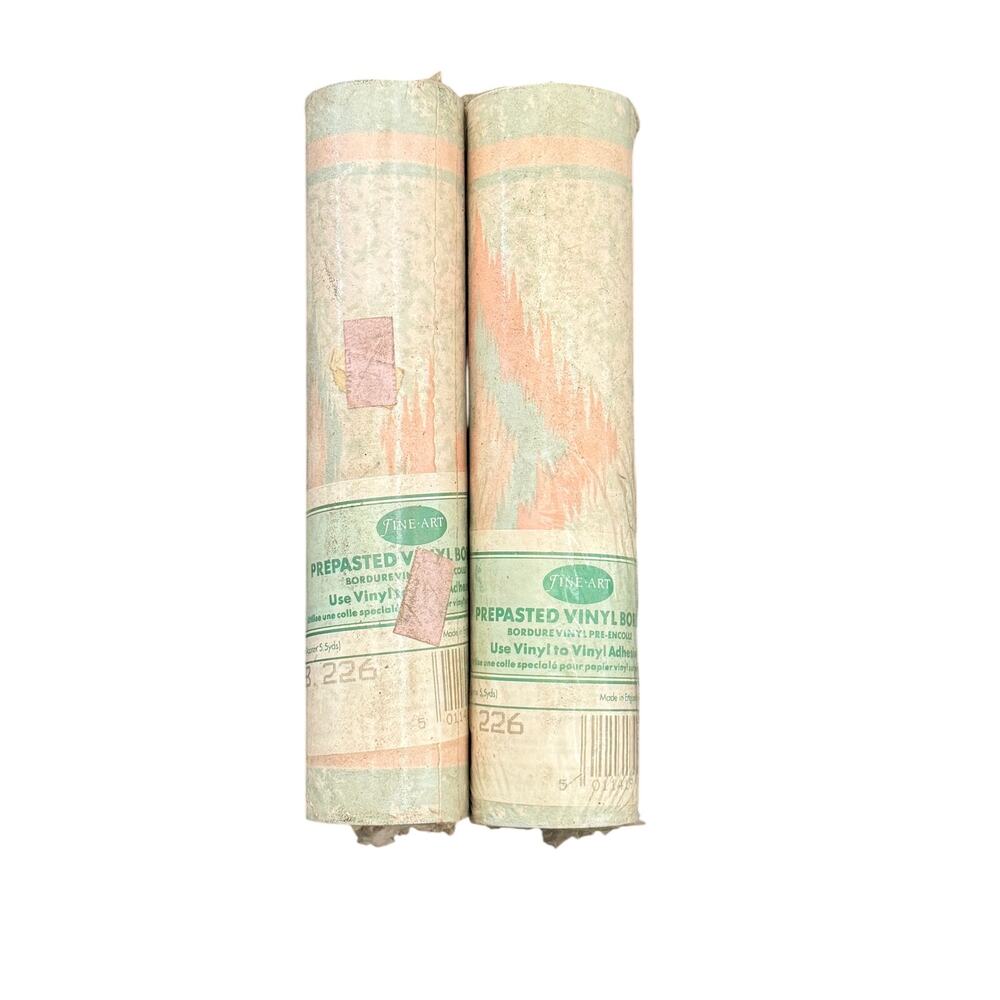 Fine Art B226 Prepasted Wallpaper Border Lot Vtg Pastel Aztec Southwestern Print